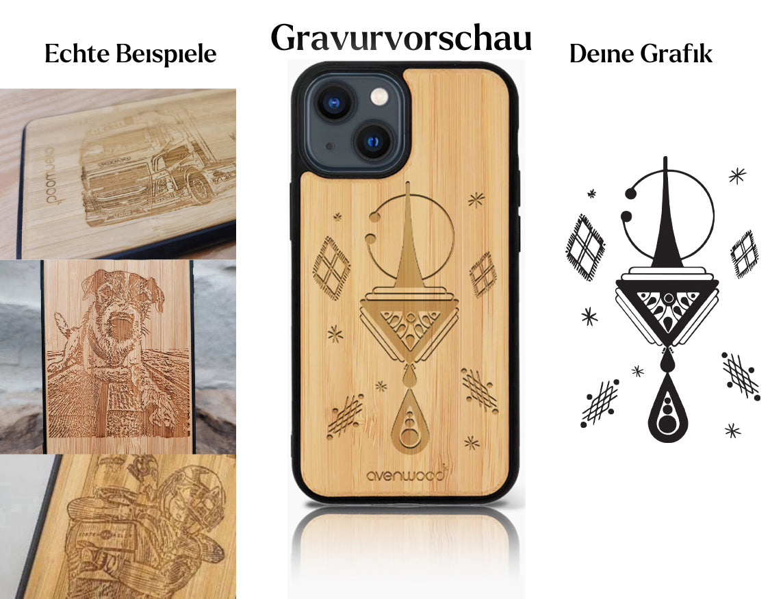 INDIVIDUELL iPhone 13 Bambus-Kunststoff